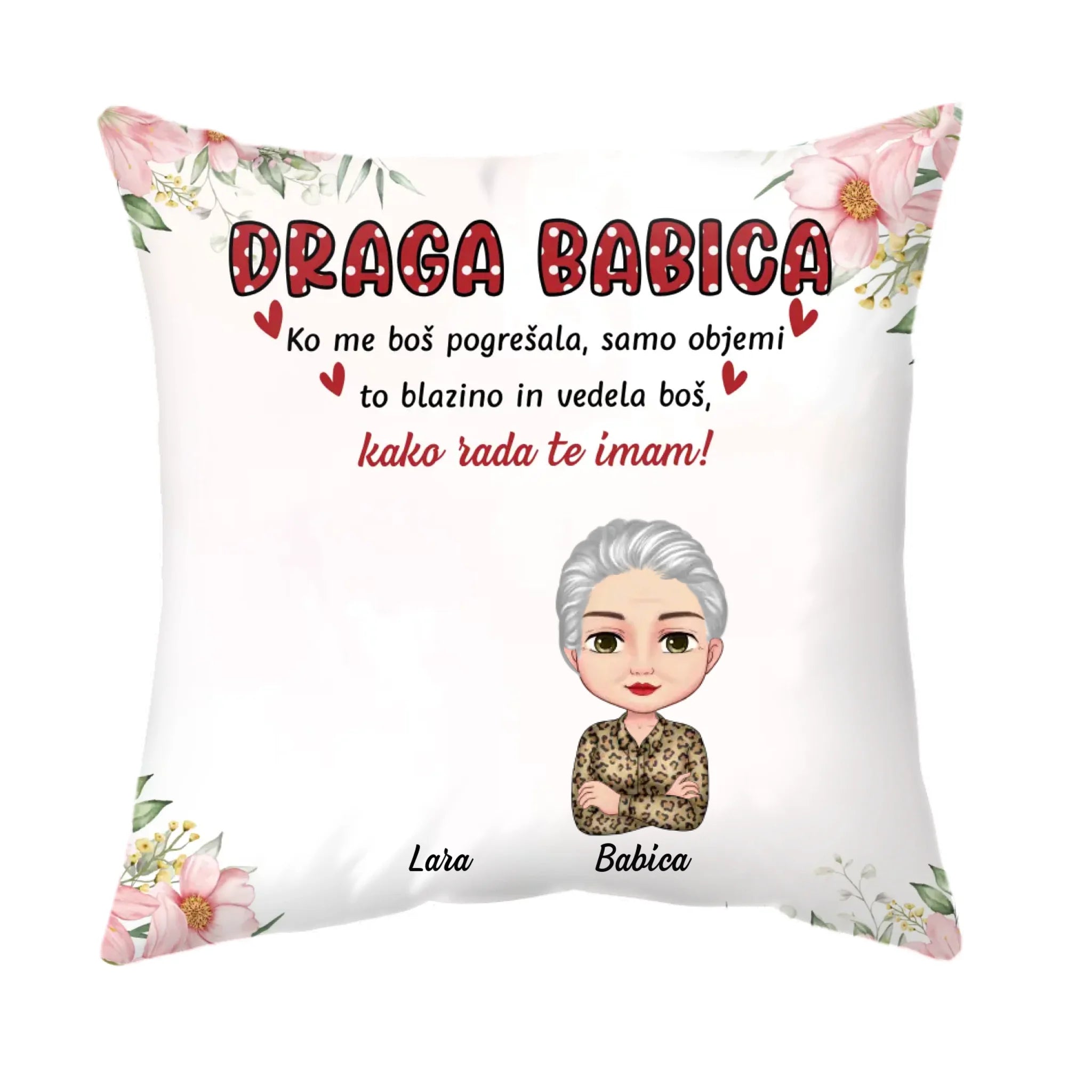 Unikatna blazina za materinski dan za babice z do 4 vnuki