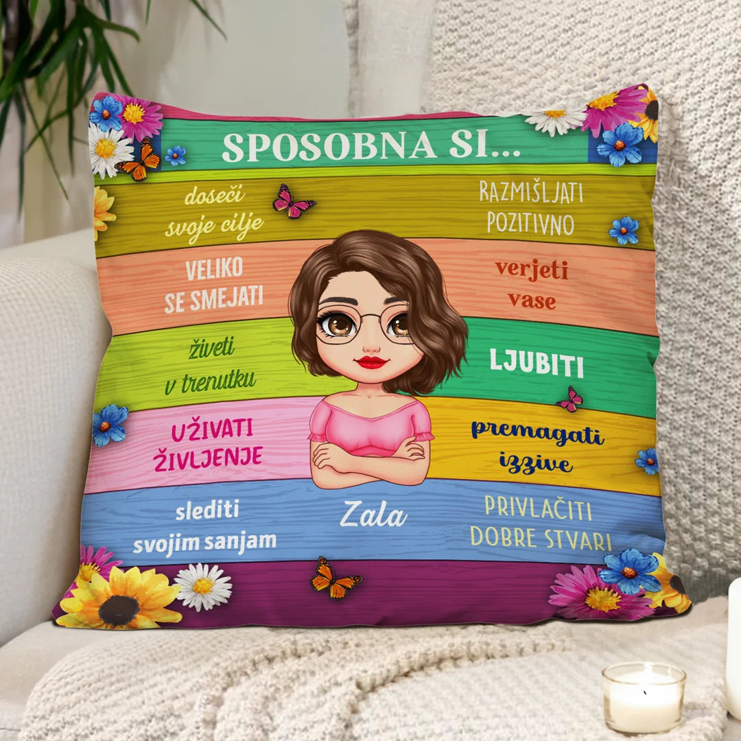 Unikatna motivacijska blazina - pozitivne misli