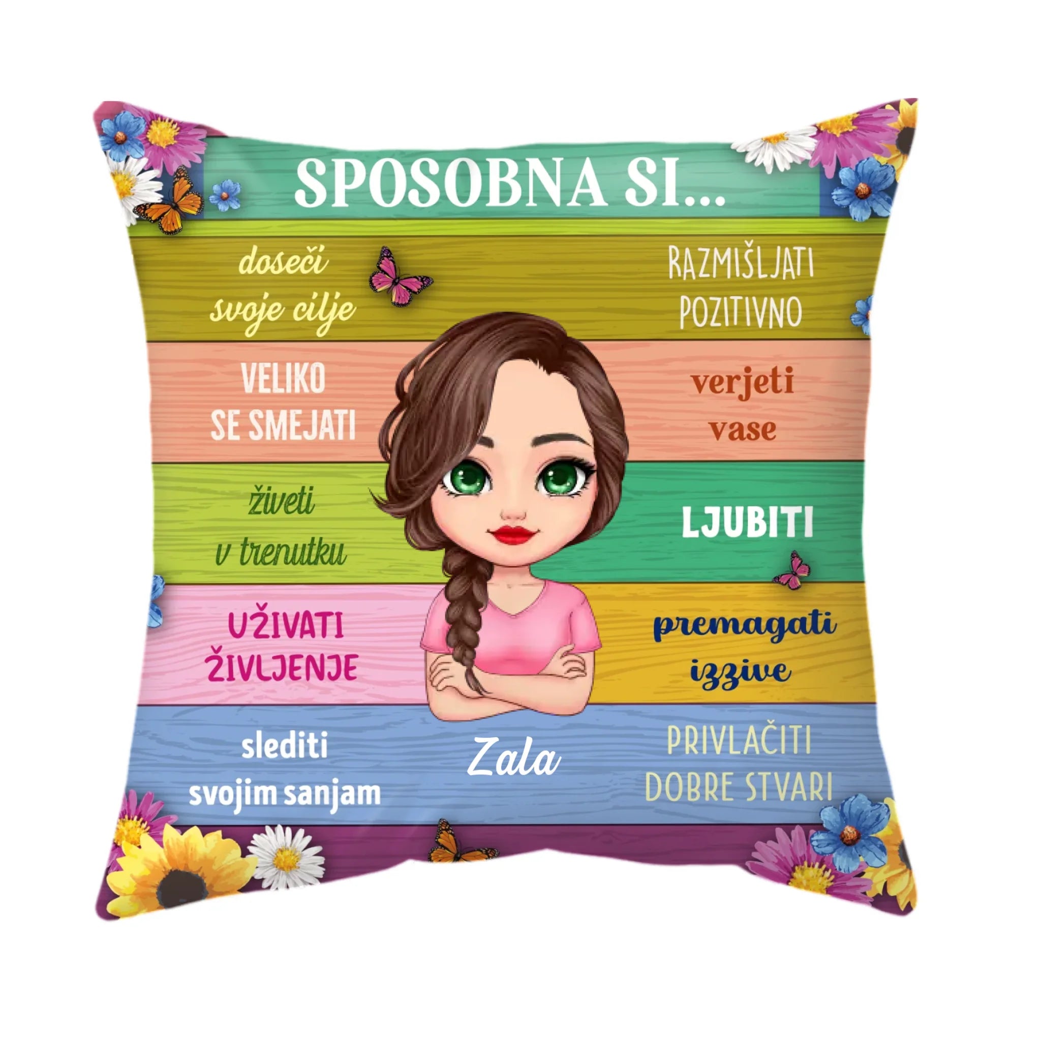 Unikatna motivacijska blazina - pozitivne misli