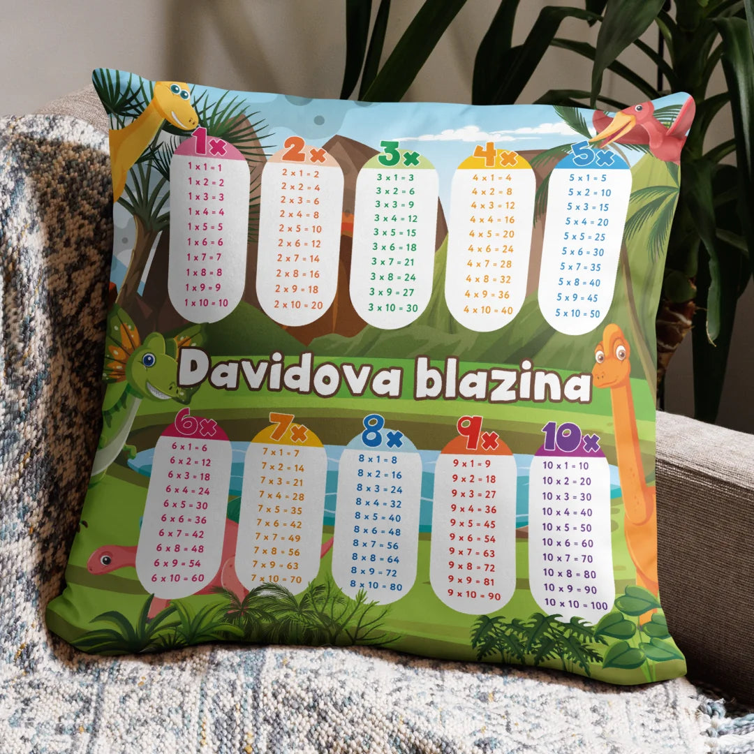 Edinstvena blazina za učenje za otroke - poštevanka